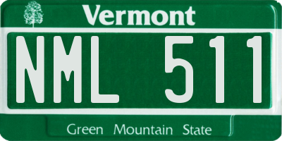 VT license plate NML511