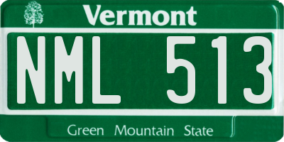 VT license plate NML513