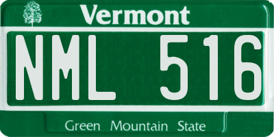 VT license plate NML516