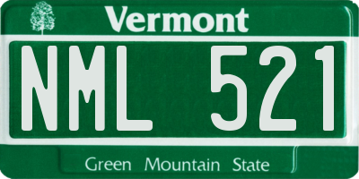 VT license plate NML521