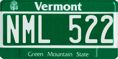 VT license plate NML522