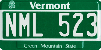 VT license plate NML523