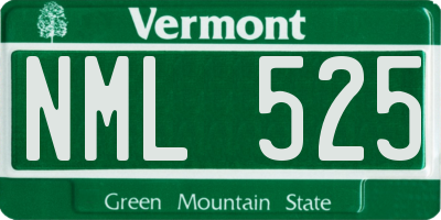 VT license plate NML525