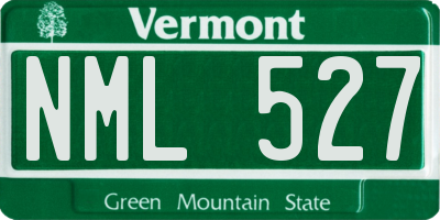 VT license plate NML527