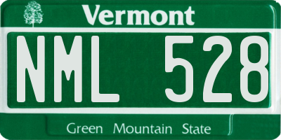 VT license plate NML528