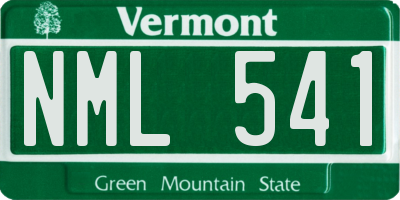 VT license plate NML541