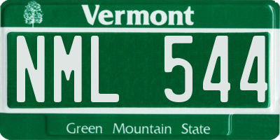 VT license plate NML544