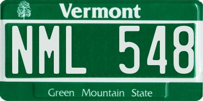 VT license plate NML548