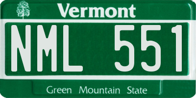 VT license plate NML551