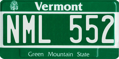 VT license plate NML552