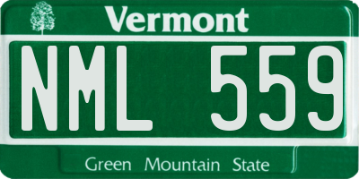 VT license plate NML559