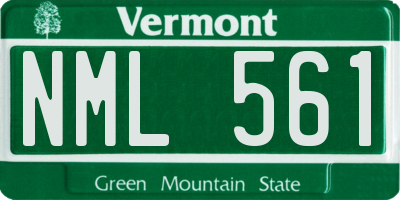 VT license plate NML561