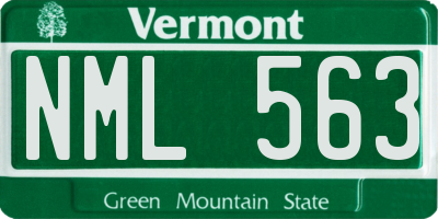VT license plate NML563