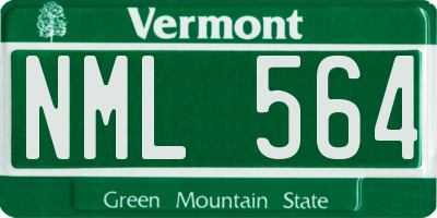 VT license plate NML564