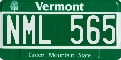 VT license plate NML565