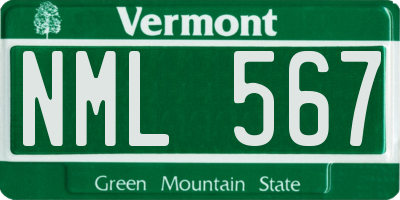 VT license plate NML567