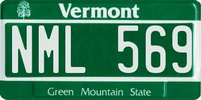 VT license plate NML569