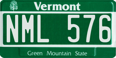 VT license plate NML576