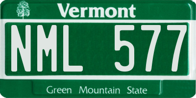 VT license plate NML577