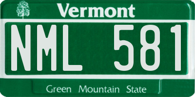 VT license plate NML581