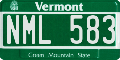 VT license plate NML583