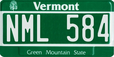 VT license plate NML584