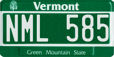 VT license plate NML585