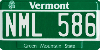 VT license plate NML586
