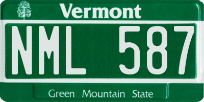 VT license plate NML587