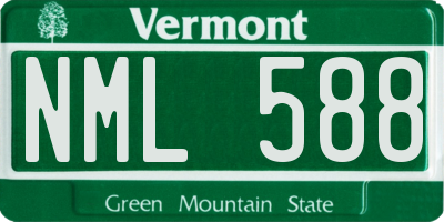 VT license plate NML588