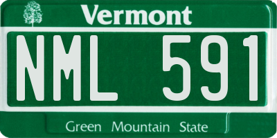 VT license plate NML591
