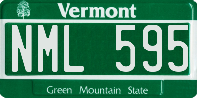 VT license plate NML595