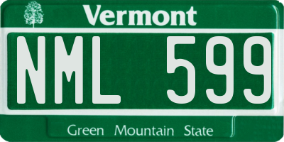 VT license plate NML599