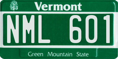 VT license plate NML601