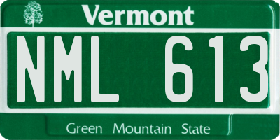 VT license plate NML613