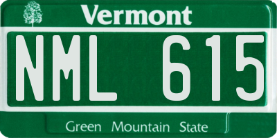 VT license plate NML615