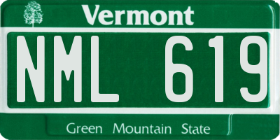 VT license plate NML619