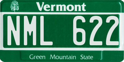 VT license plate NML622