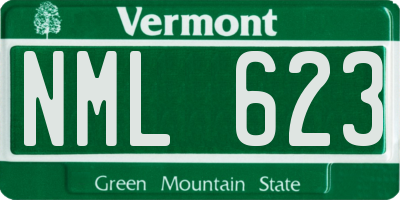 VT license plate NML623