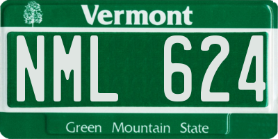 VT license plate NML624