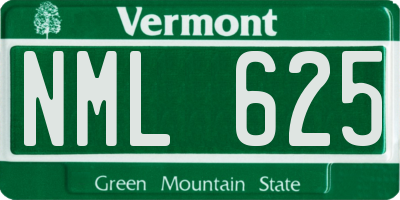 VT license plate NML625
