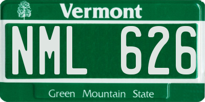 VT license plate NML626