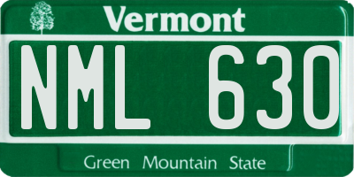 VT license plate NML630