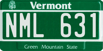 VT license plate NML631