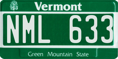 VT license plate NML633