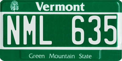 VT license plate NML635
