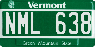 VT license plate NML638