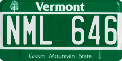 VT license plate NML646