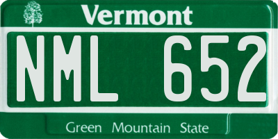 VT license plate NML652