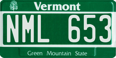 VT license plate NML653